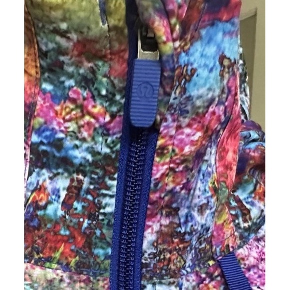 Lululemon Seawheeze Horizon Cape Jacket L/XL Multicolor Hooded Rain Poncho Rare - Picture 3 of 11